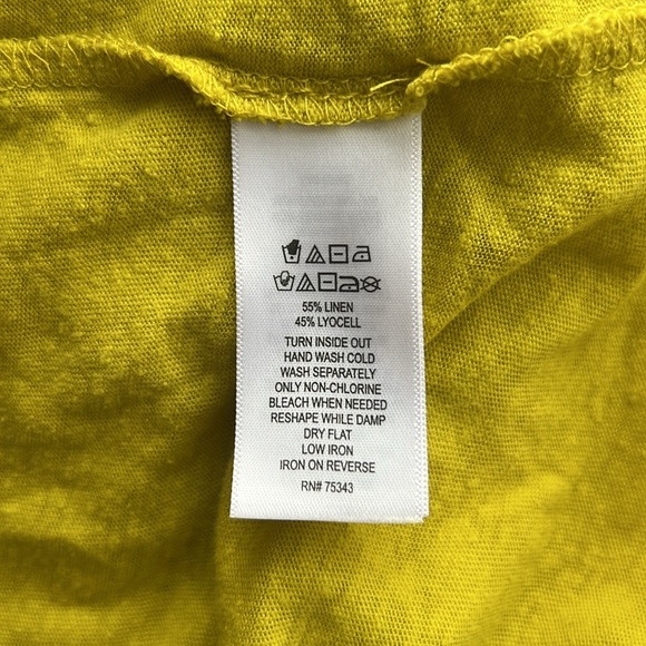 TAHARI Linen Blend V-Neck Longline Lightweight Tee | Size 2X - Picture 8 of 9